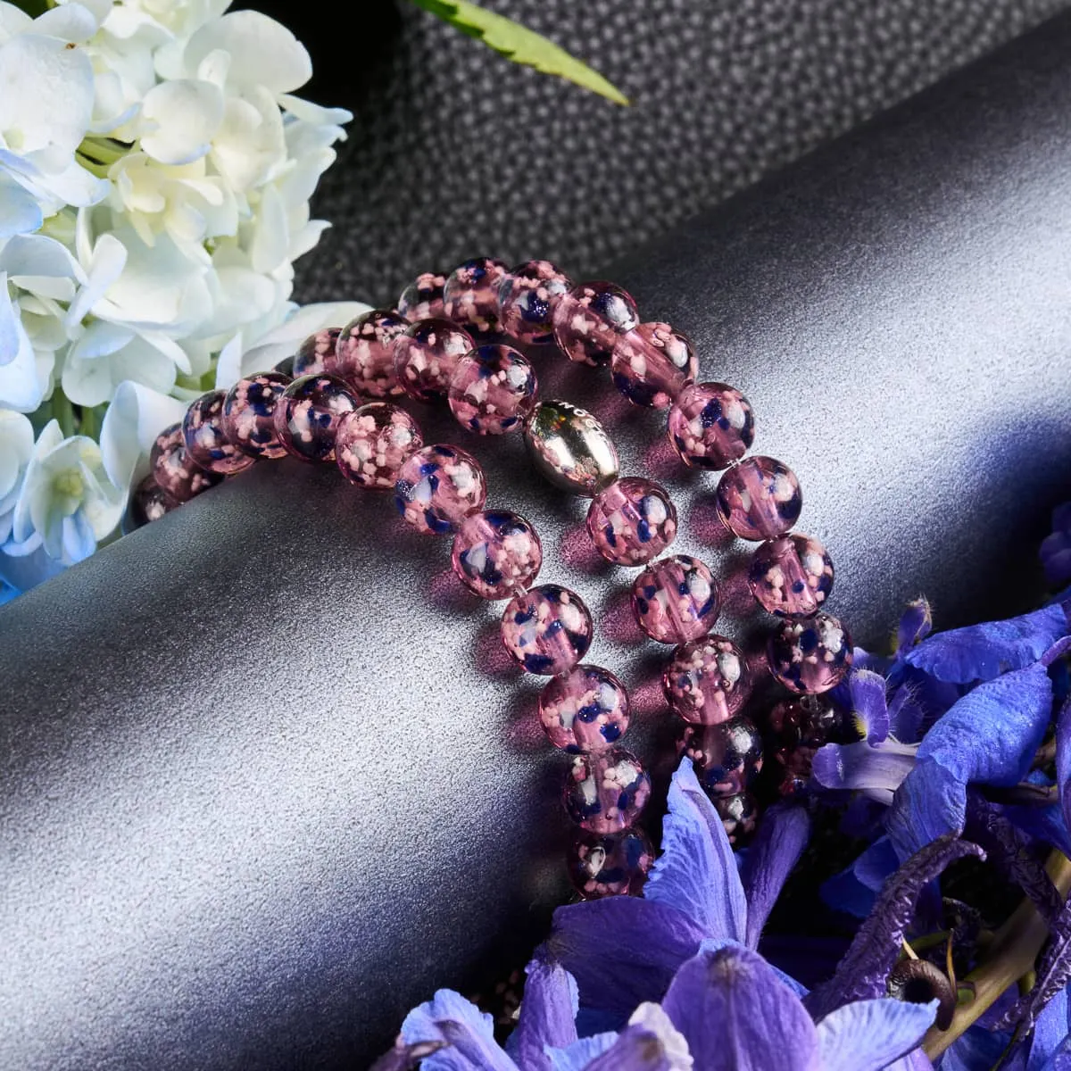 Purple Elixir | .925 Sterling Silver | Firefly Glass Bracelet