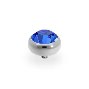 Qudo Sesto 10mm Silver Topper - Sapphire