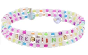"BE KIND" Beaded Coil Bracelet