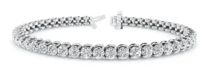 "U Chaton" Classic Brilliant cut Diamonds Bracelet