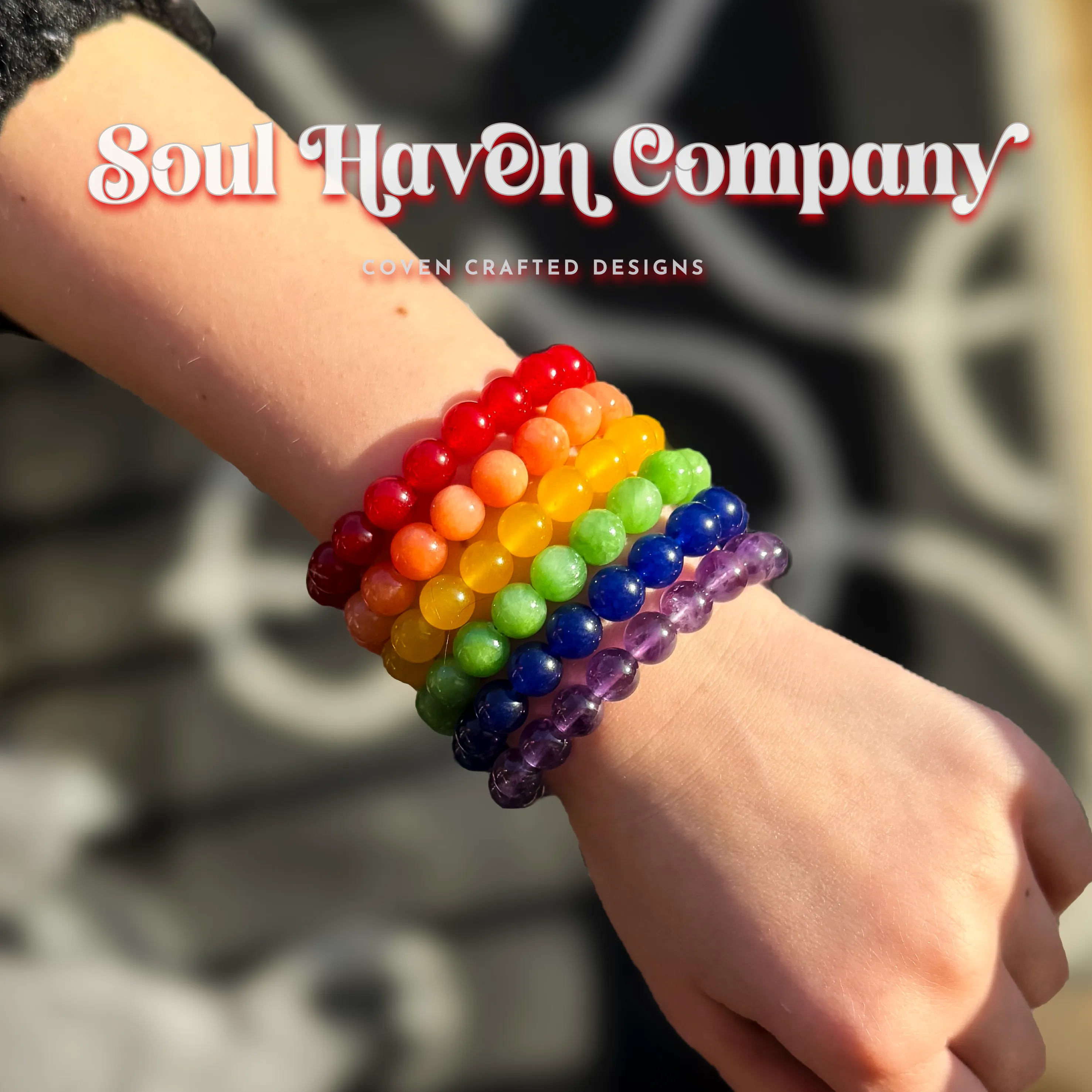 Rainbow Crystal Gemstone Bracelets