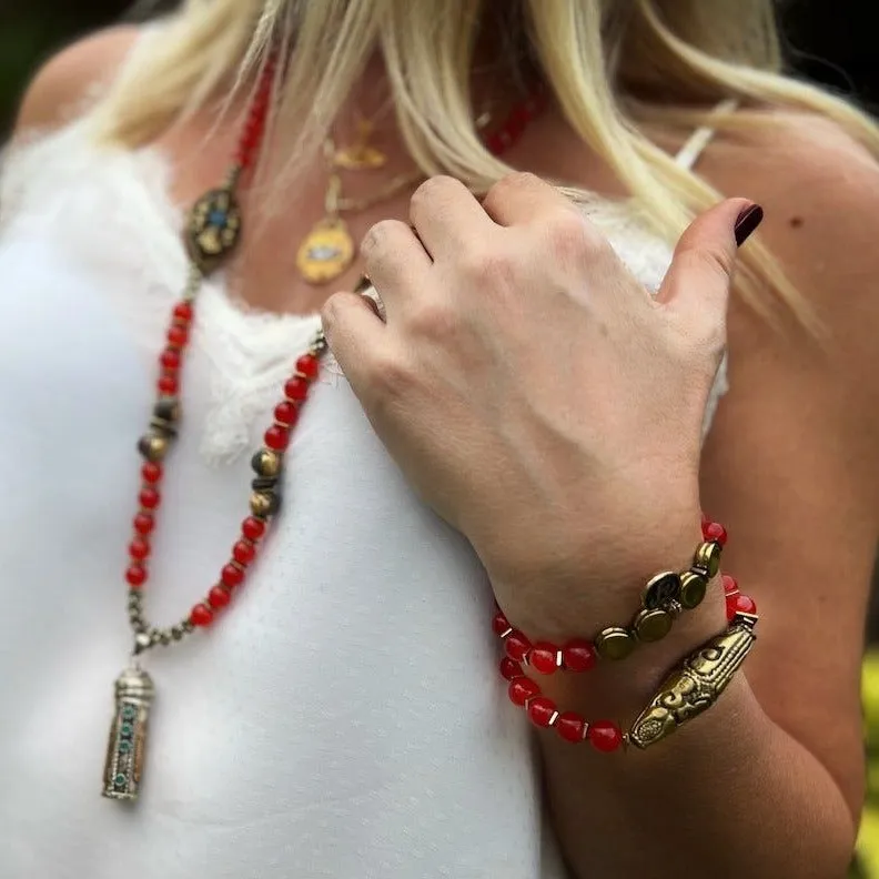Red Carnelian Vintage Bracelet