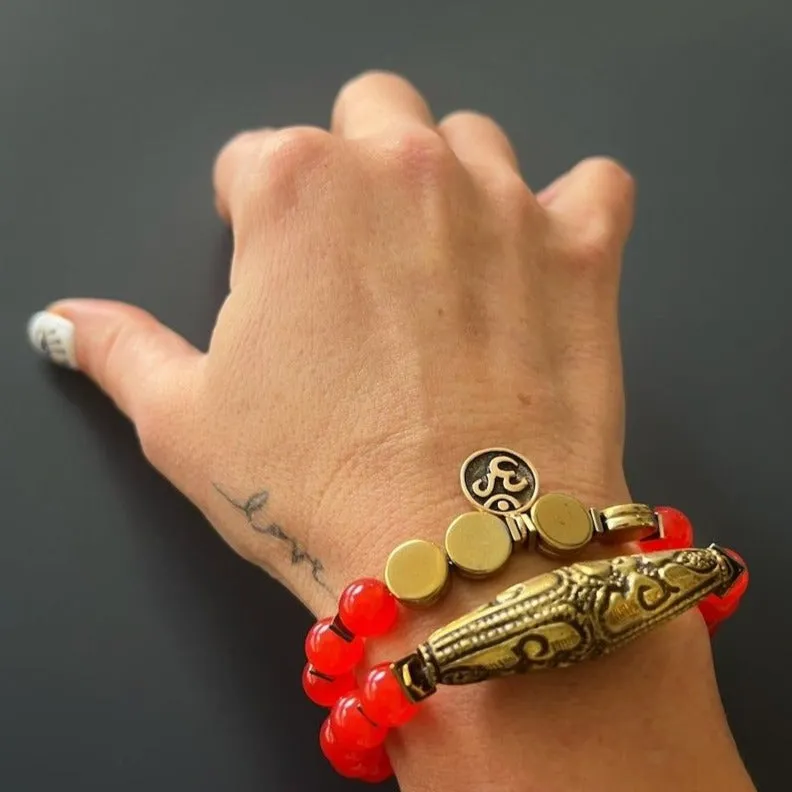 Red Carnelian Vintage Bracelet