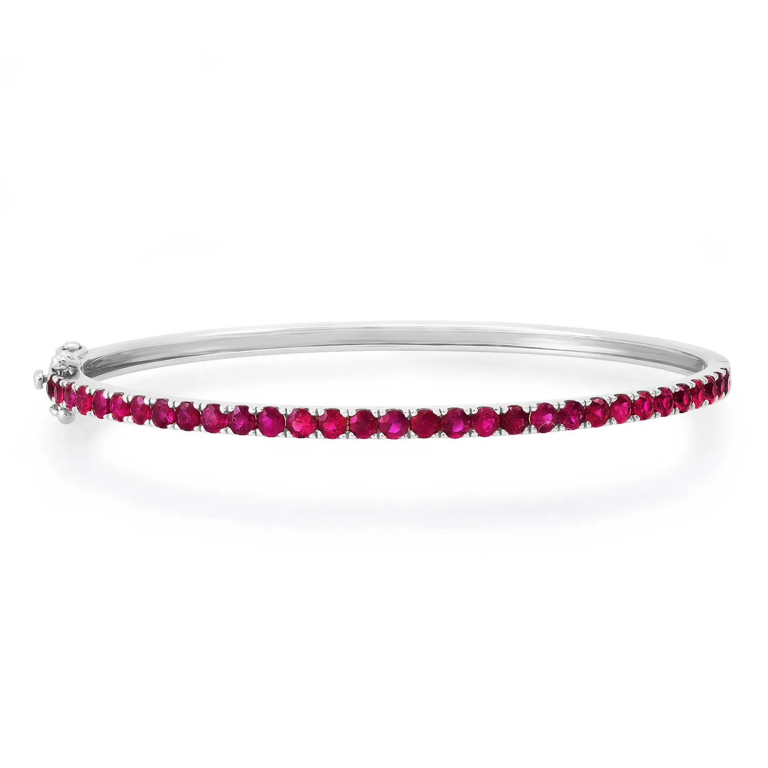 Red Hot Ruby Bangle Bracelet