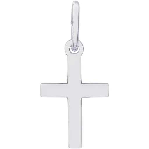 Rembrandt Charm Sterling Silver Small Plain Cross Charm