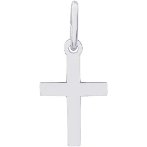 Rembrandt Charm Sterling Silver Small Plain Cross Charm