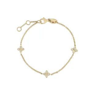 Roberto Coin 18k Yellow Gold Cable Link Diamond Bracelet – 7773222AYLBX