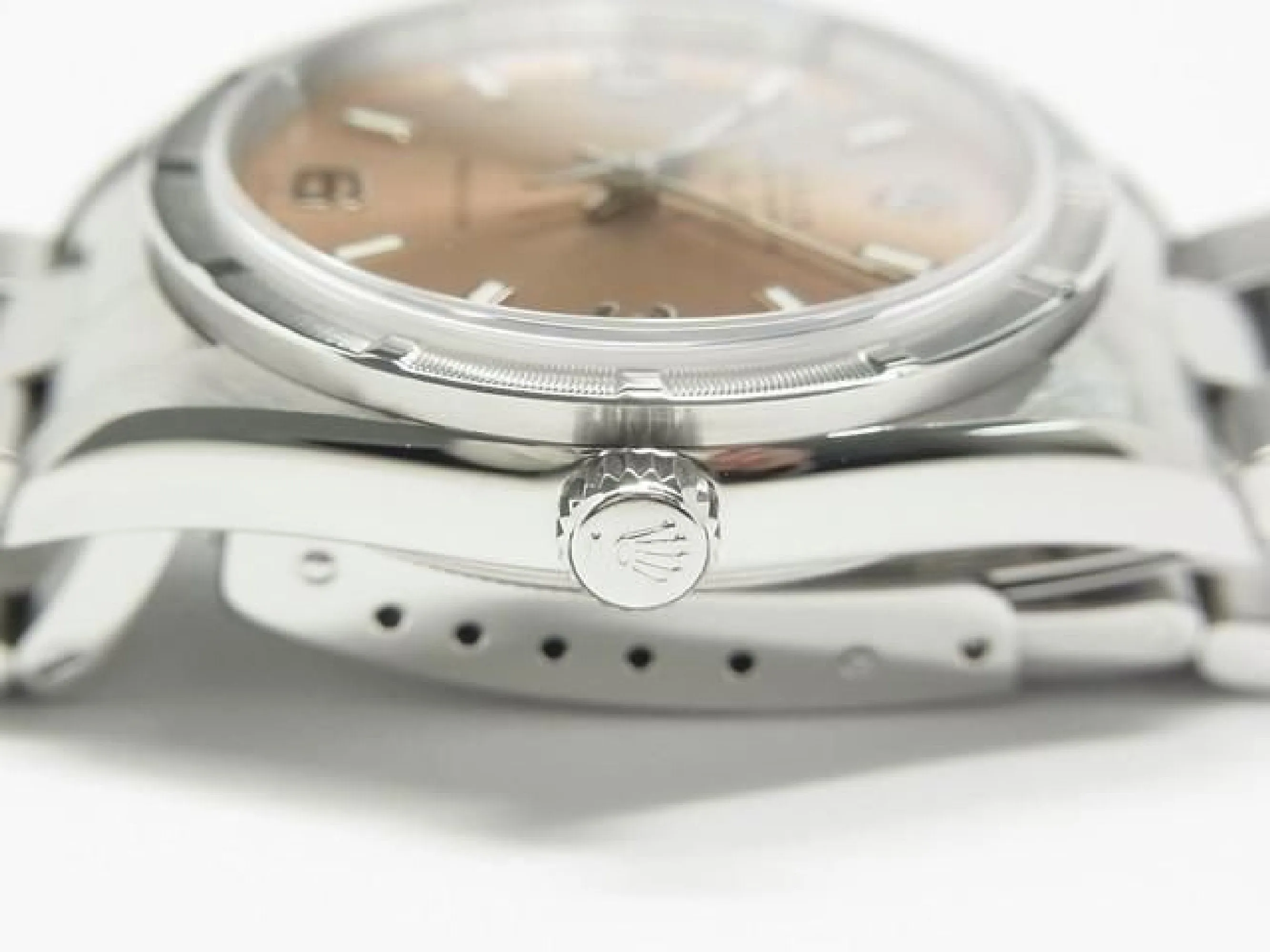 ROLEX Air-King pink Engine Turned bezel Z series 14010M Mens 185215839