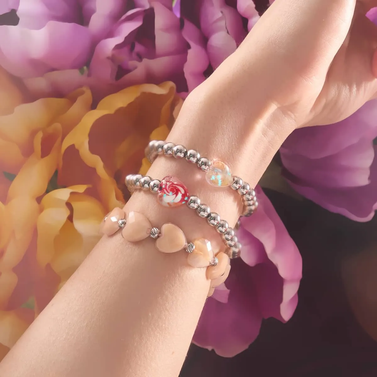 Rosé Heartstring | Crystal Macrame Bracelet