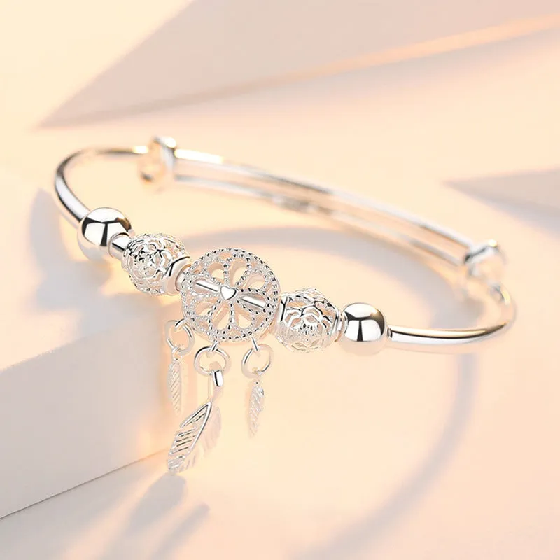 Round Bead Charm Bracelet