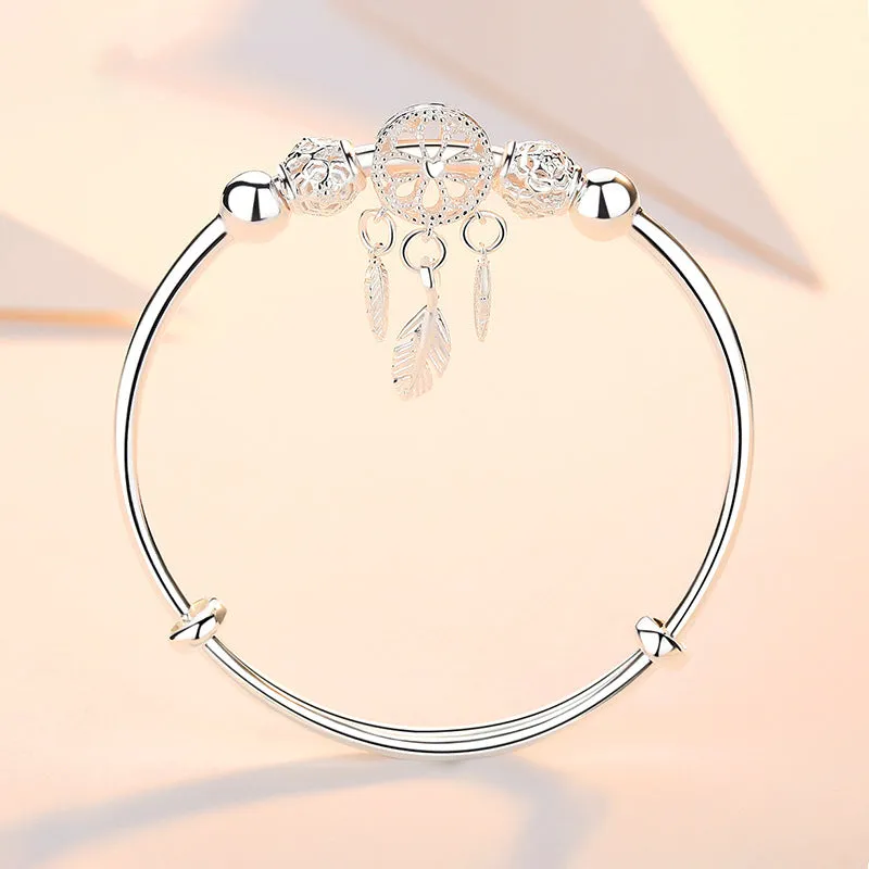 Round Bead Charm Bracelet
