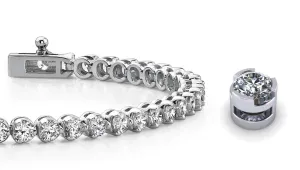 Round Prong Set Lab-Grown Diamond Tennis Bracelet with 6.02 ct.(finished) 3.2mm