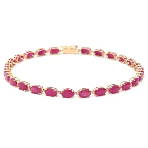 Ruby 925 Sterling Silver Tennis Bracelet Jewelry