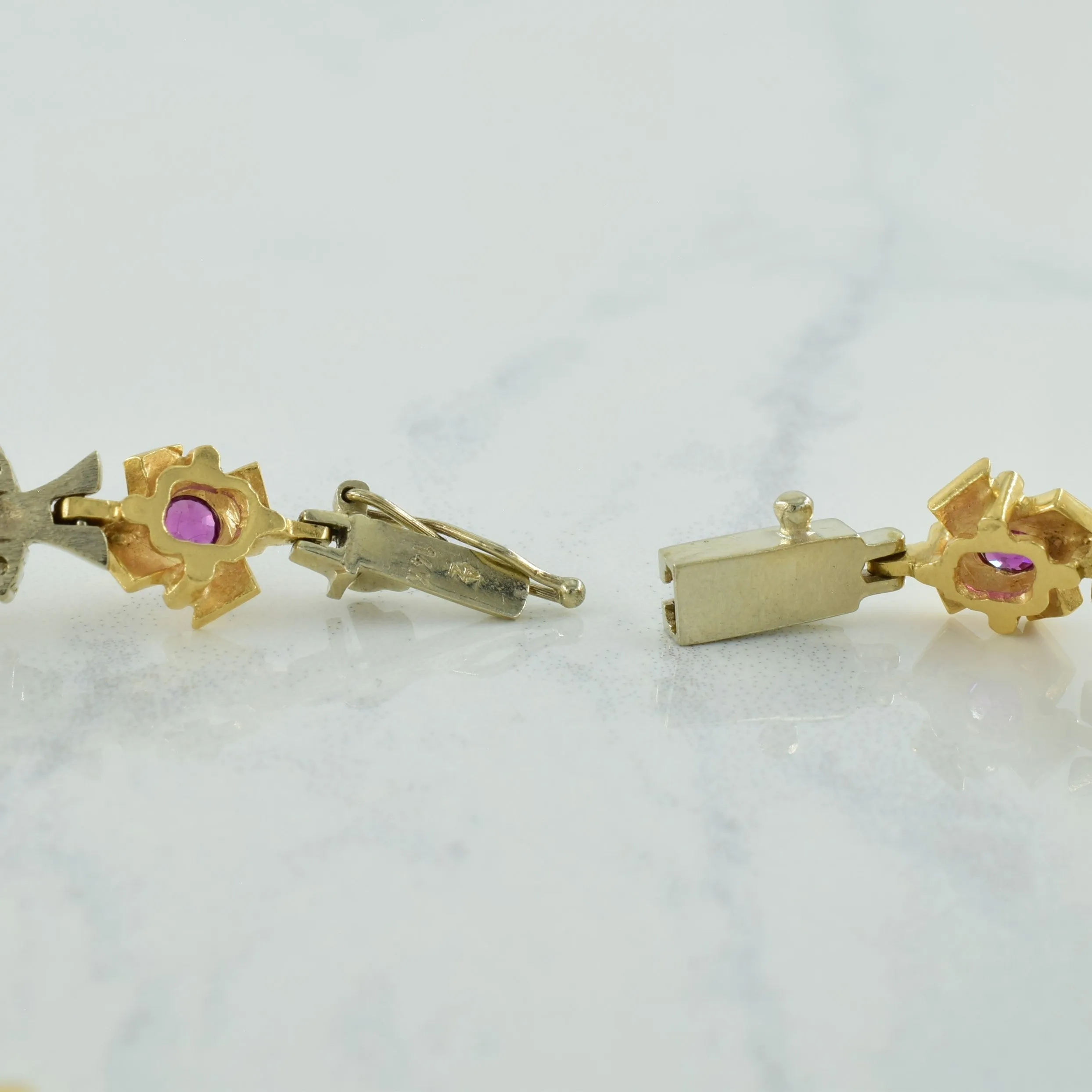 Ruby & Diamond Bracelet | 1.00ctw, 0.40ctw | 7.25" |