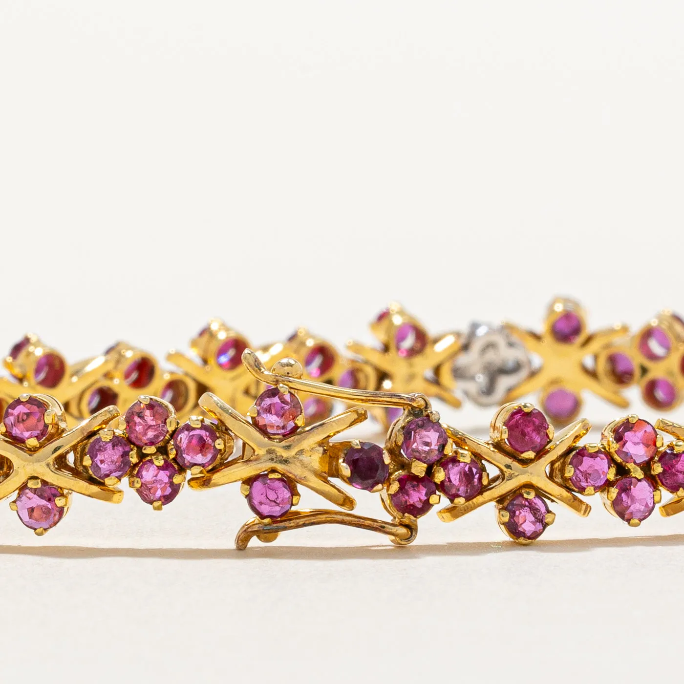 Ruby & Diamond Bracelet | 2.00ctw, 0.12ctw | 6.75" |