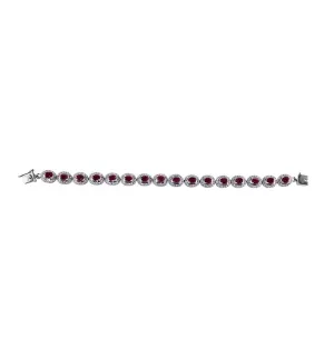 Ruby and Cubic Zirconia Bracelet