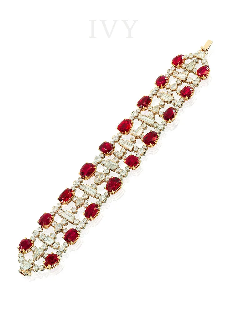 Ruby and Diamonds Bracelet