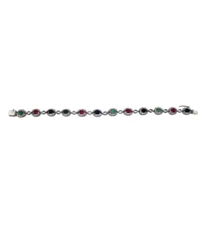 Ruby, Emerald and Sapphire with Cubic Zirconia Bracelet