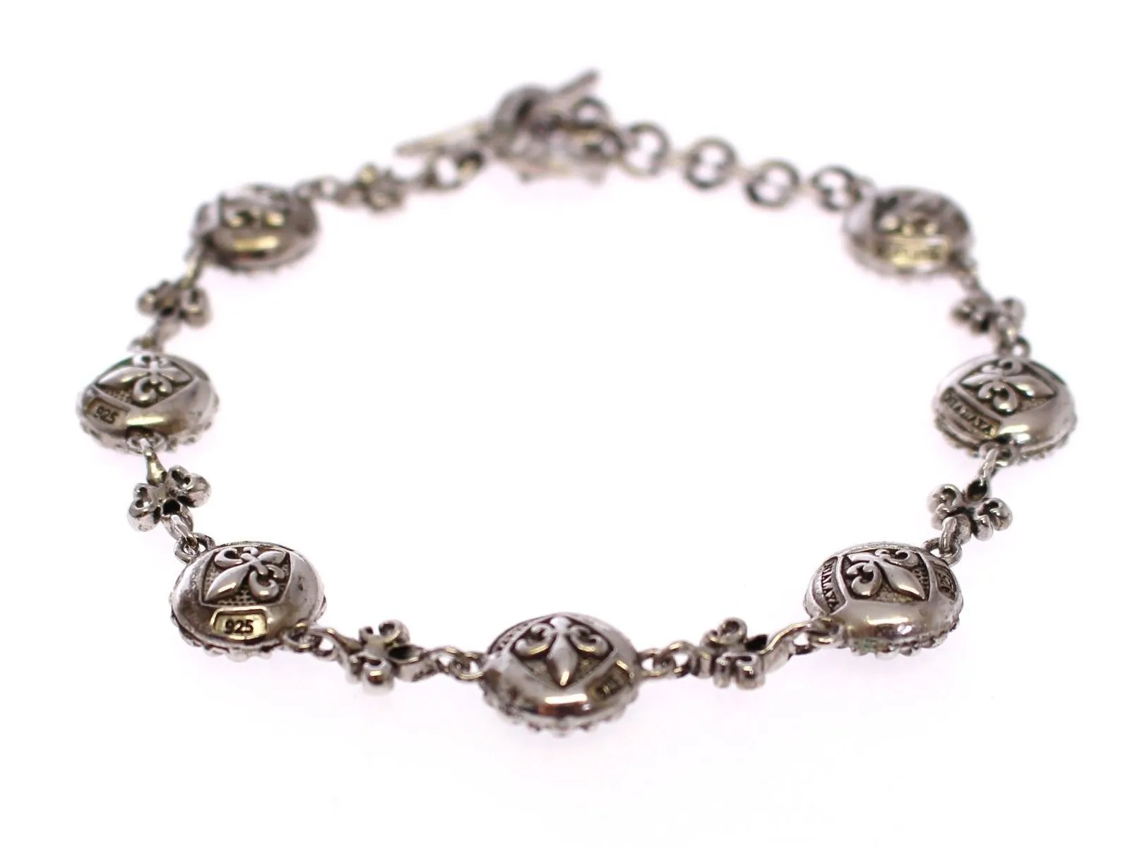 Ruby Logo Silver Men's Bracelet