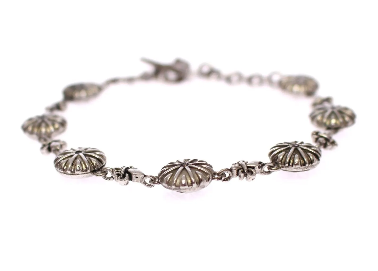 Ruby Logo Silver Men's Bracelet