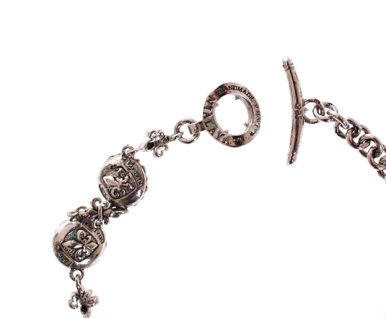 Ruby Logo Silver Men's Bracelet