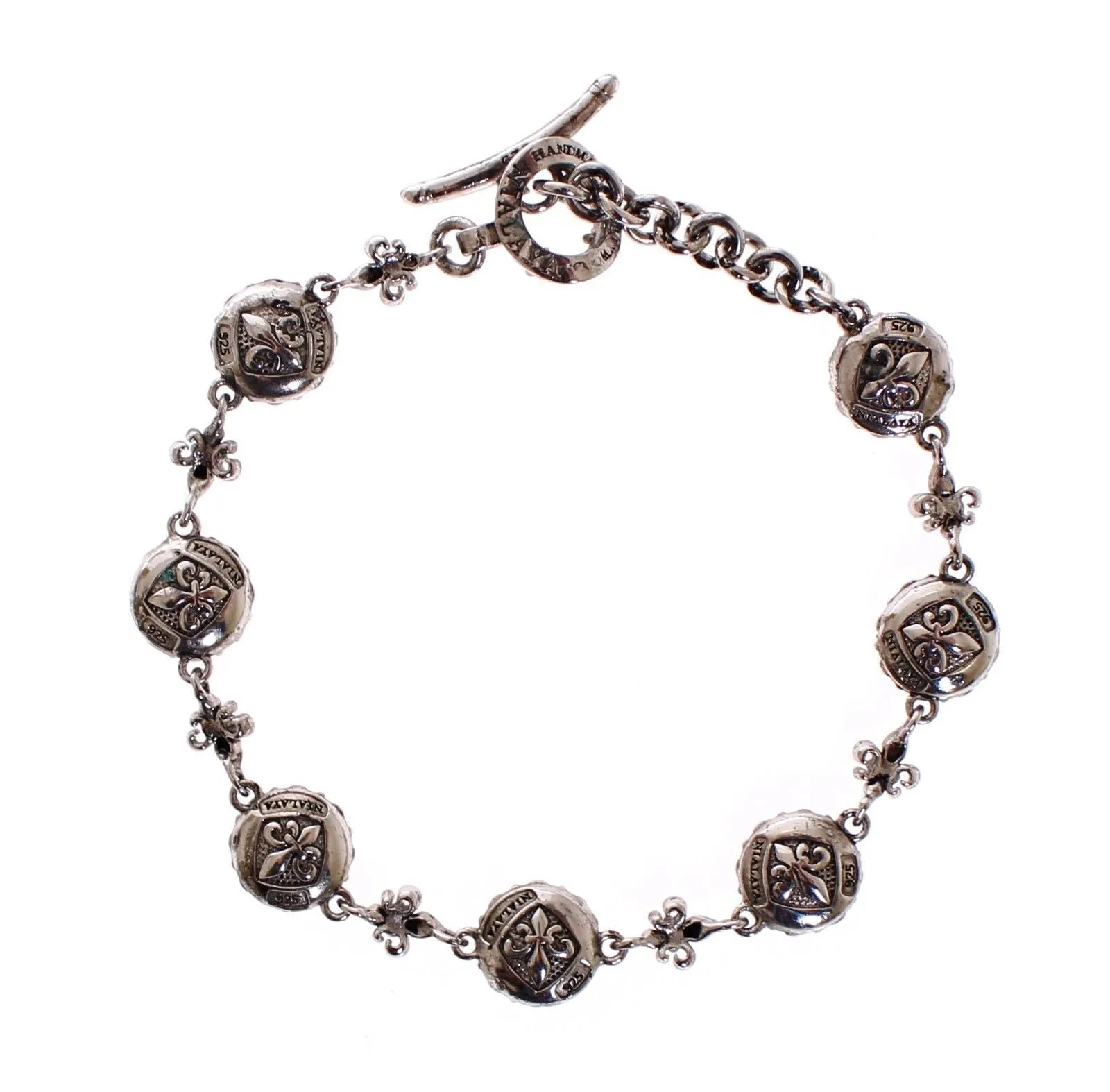 Ruby Logo Silver Men's Bracelet