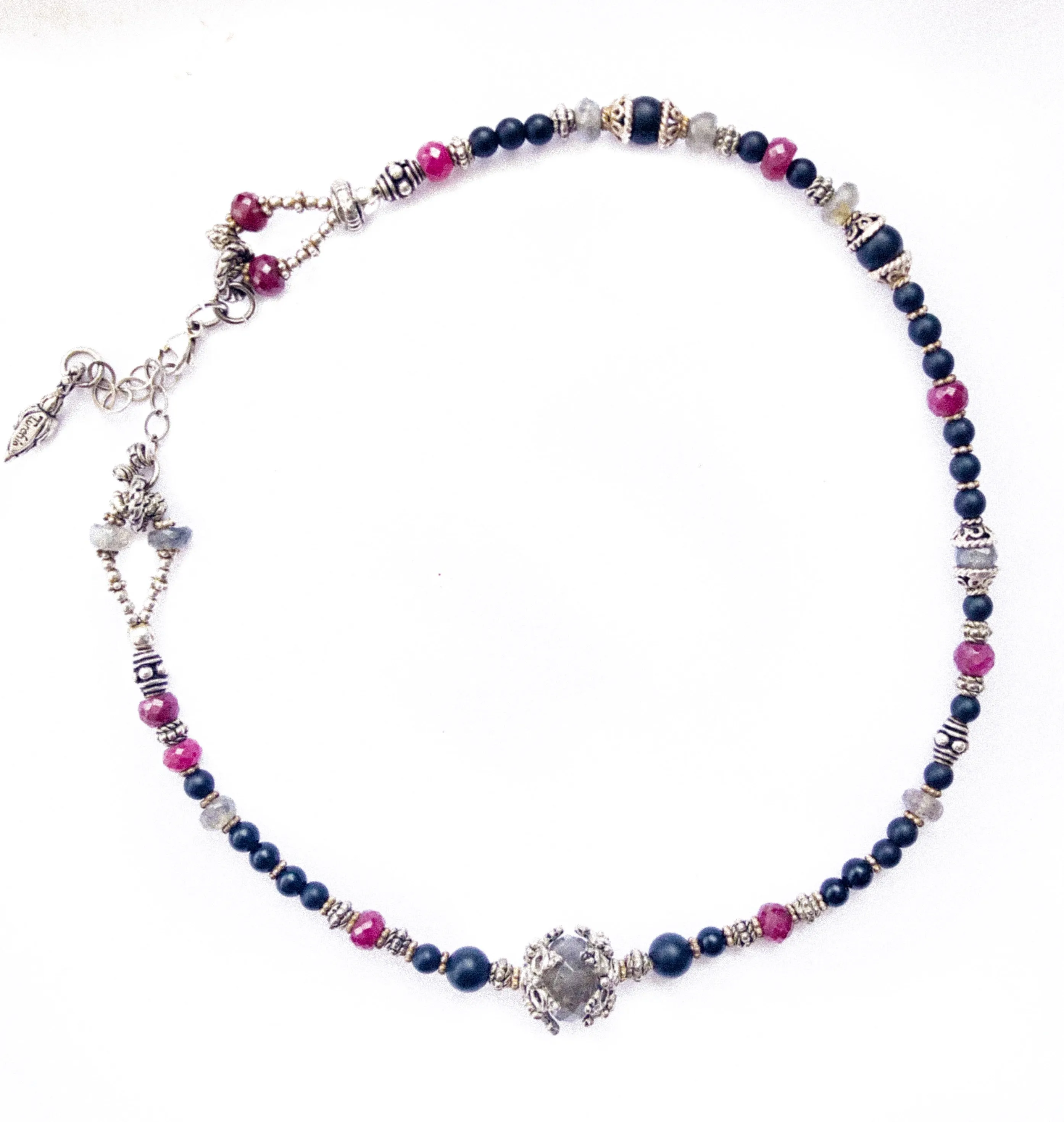 Ruby Mala & Labradorite Wrap Bracelet