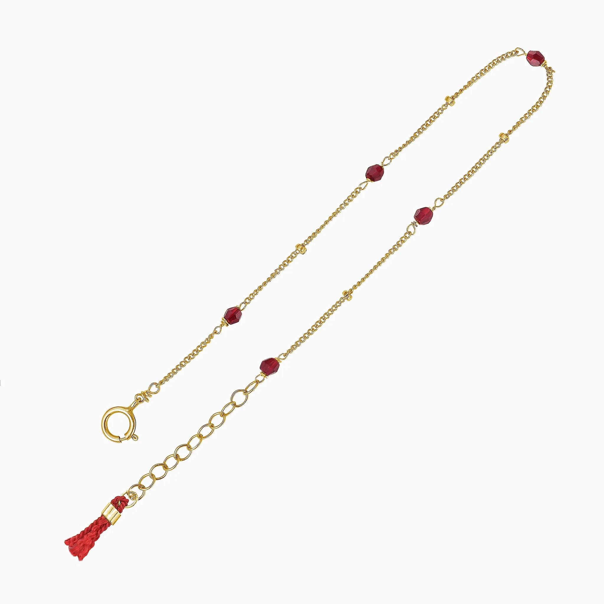 RUBY TASSEL BRACELET