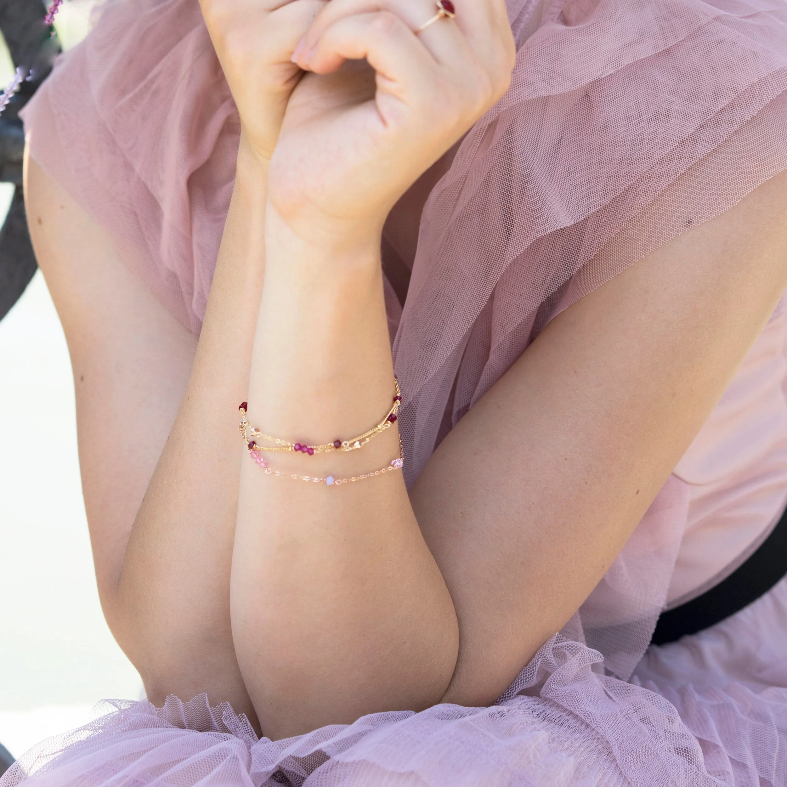 RUBY TASSEL BRACELET