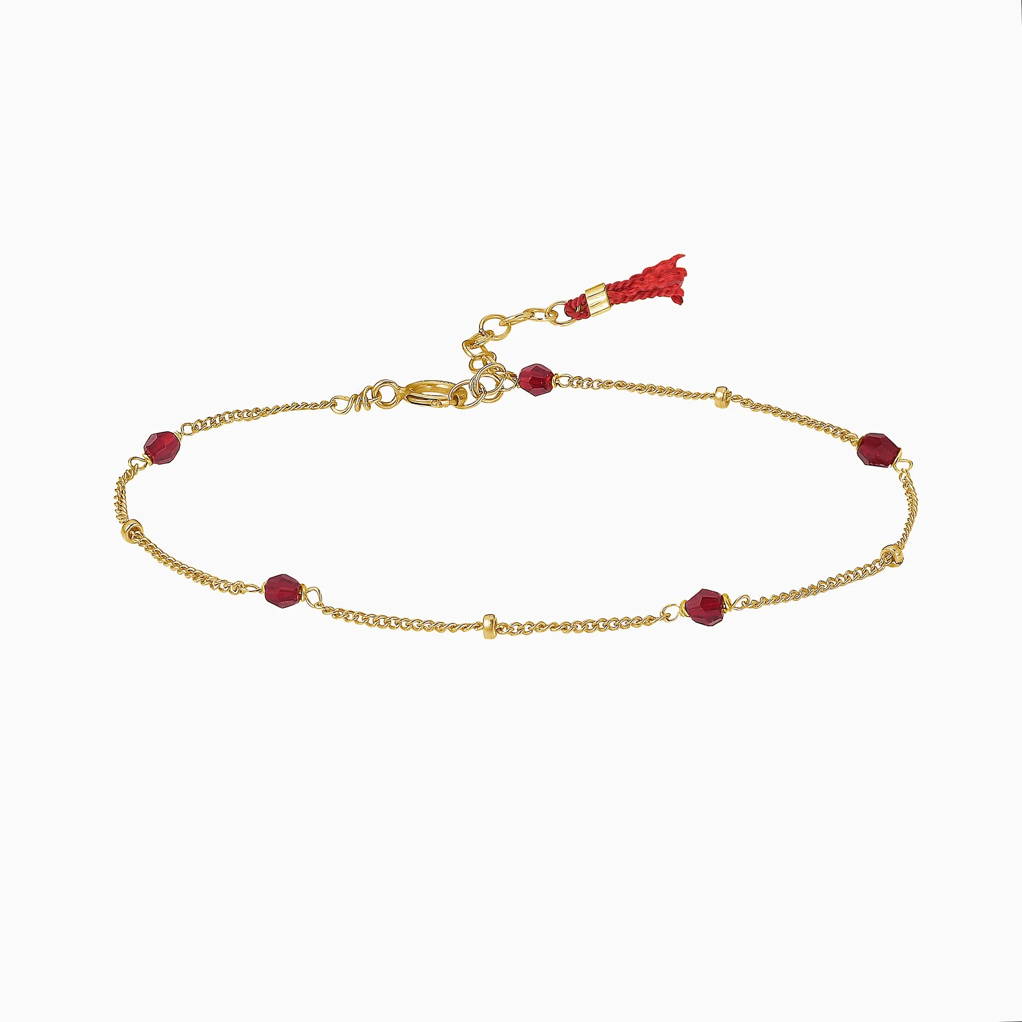 RUBY TASSEL BRACELET