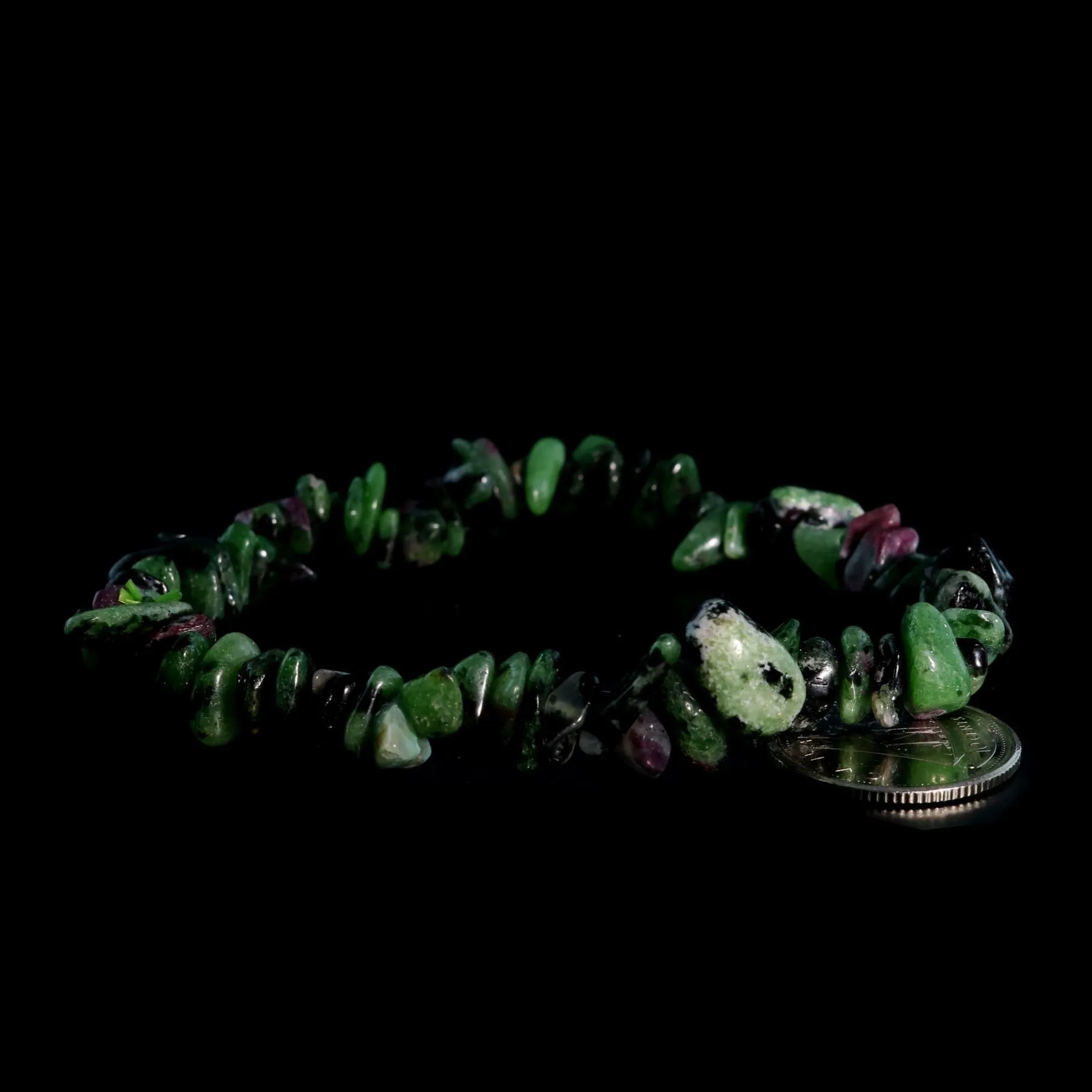 Ruby Zoisite Chip Bracelet