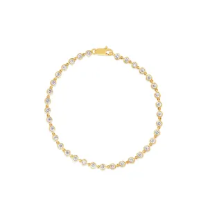 Sabel Collection Yellow Gold Bezel Set Diamond Bracelet