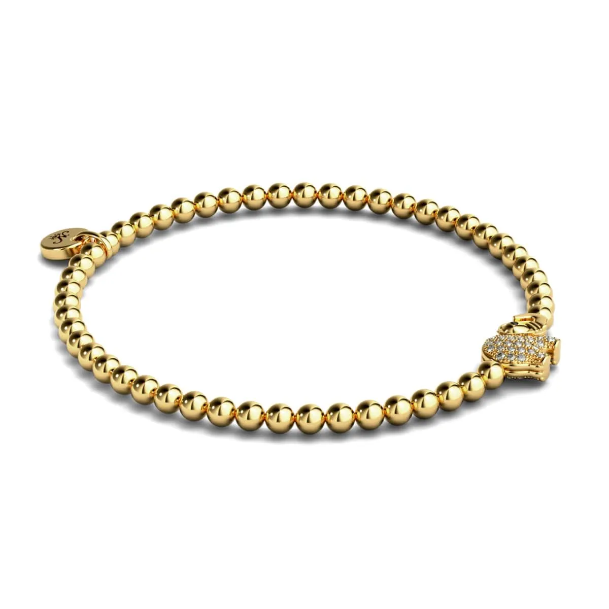 Sanctuary | 18k Gold | Crystal Elephant Charm Bracelet