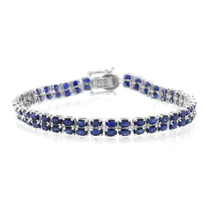 Sapphire 925 Sterling Silver Tennis Bracelet Jewelry