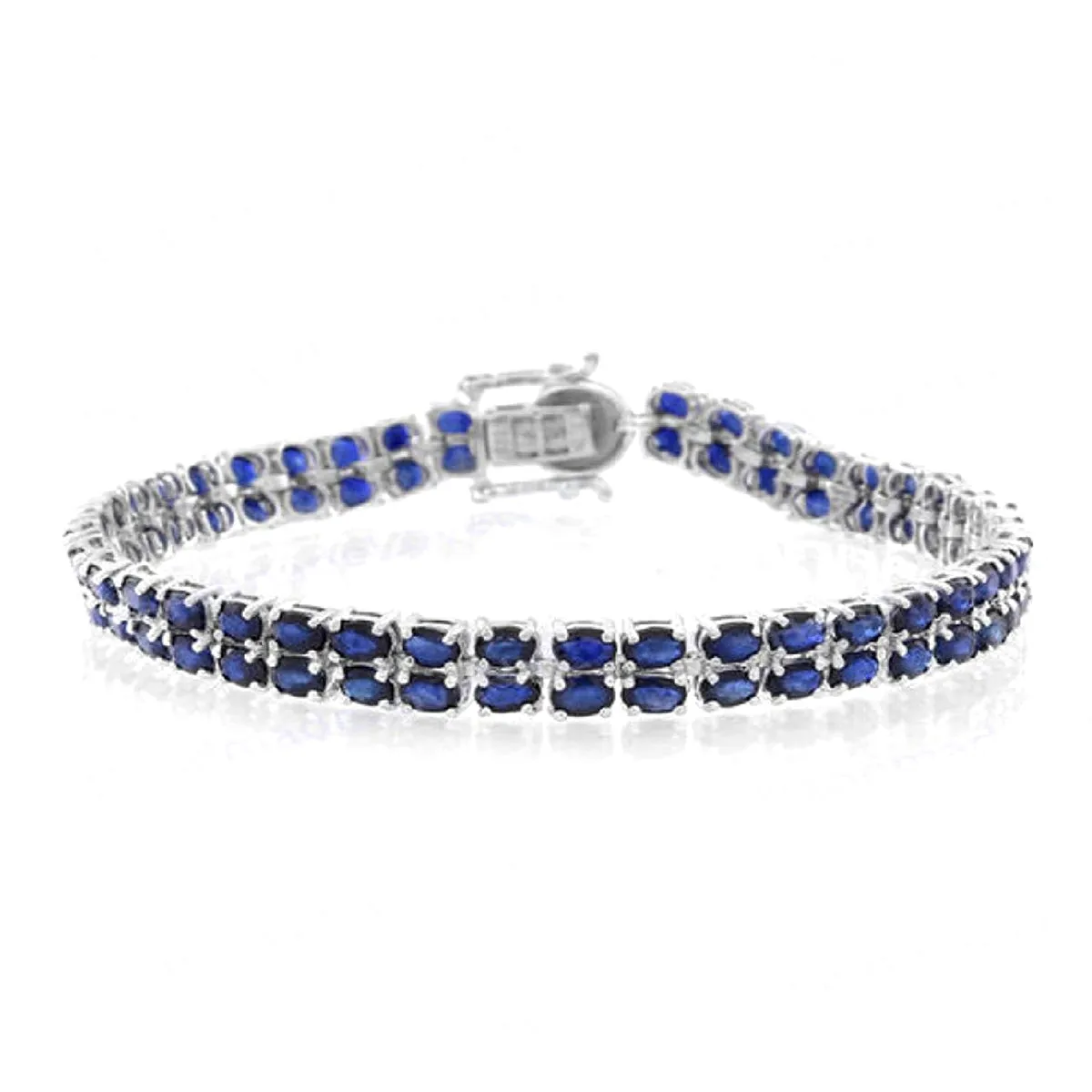 Sapphire 925 Sterling Silver Tennis Bracelet Jewelry