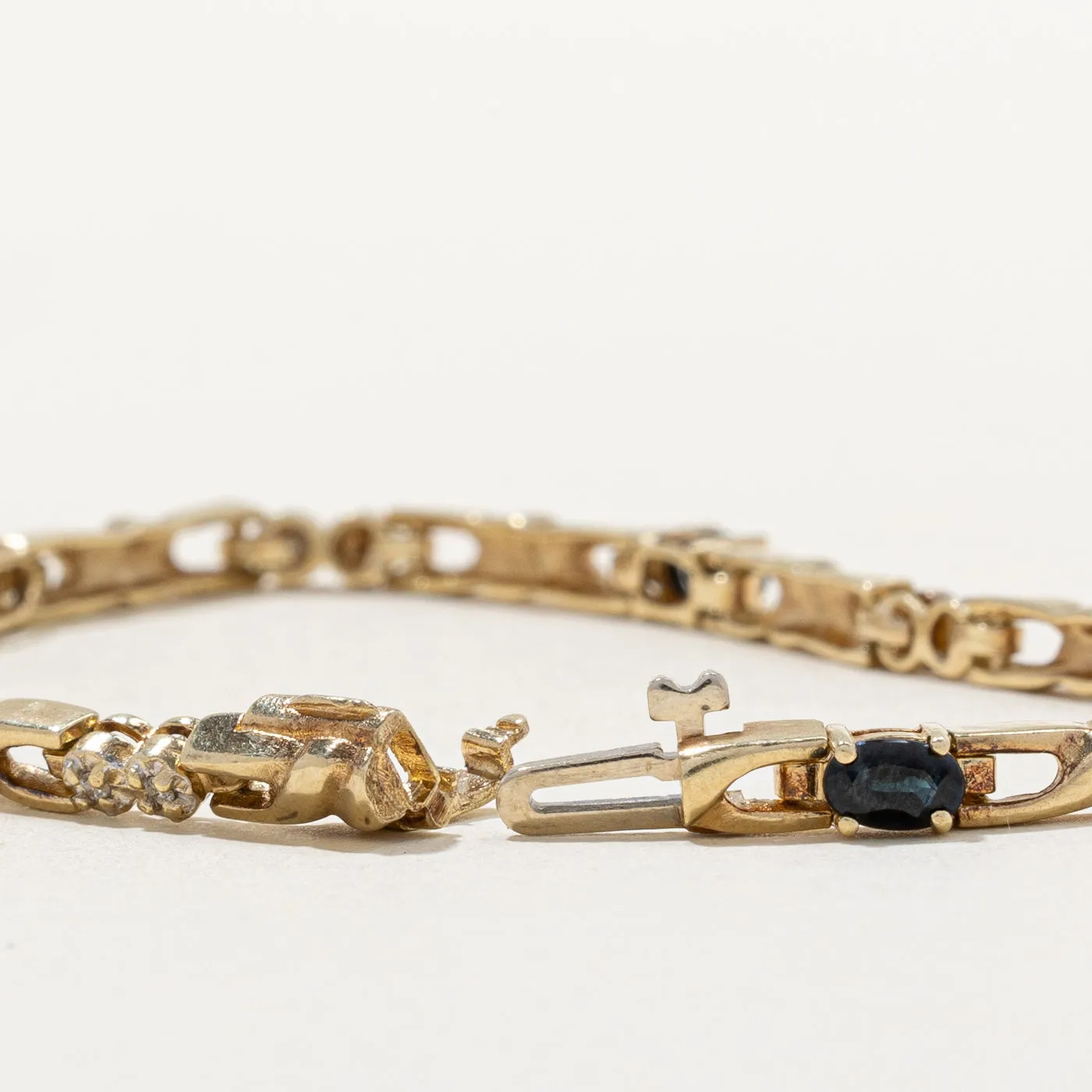 Sapphire & Diamond Bracelet | 1.20ctw, 0.08ctw | 7.25" |