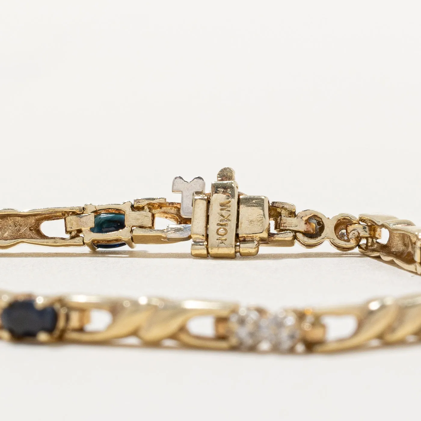 Sapphire & Diamond Bracelet | 1.20ctw, 0.08ctw | 7.25" |