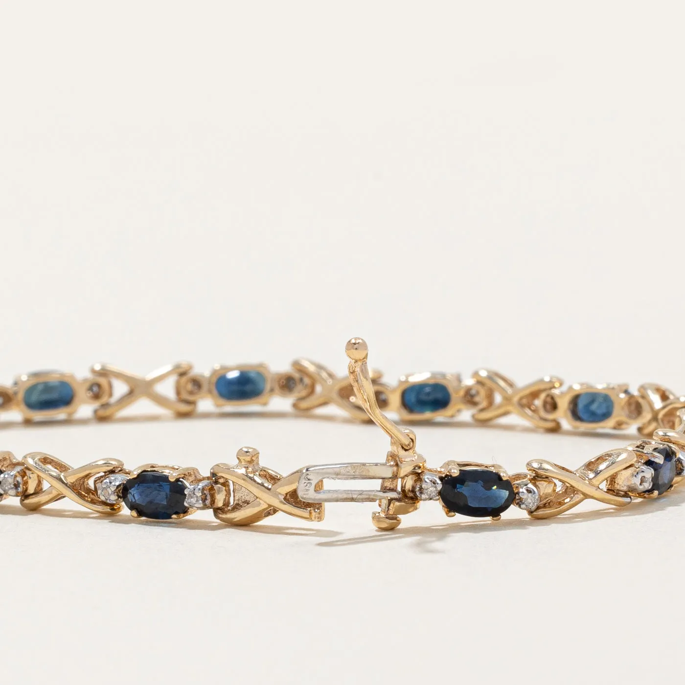 Sapphire & Diamond Bracelet | 3.00ctw, 0.11ctw | 6.25" |