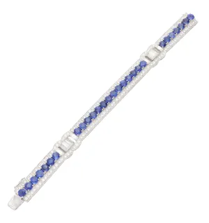 Sapphire and diamond bracelet