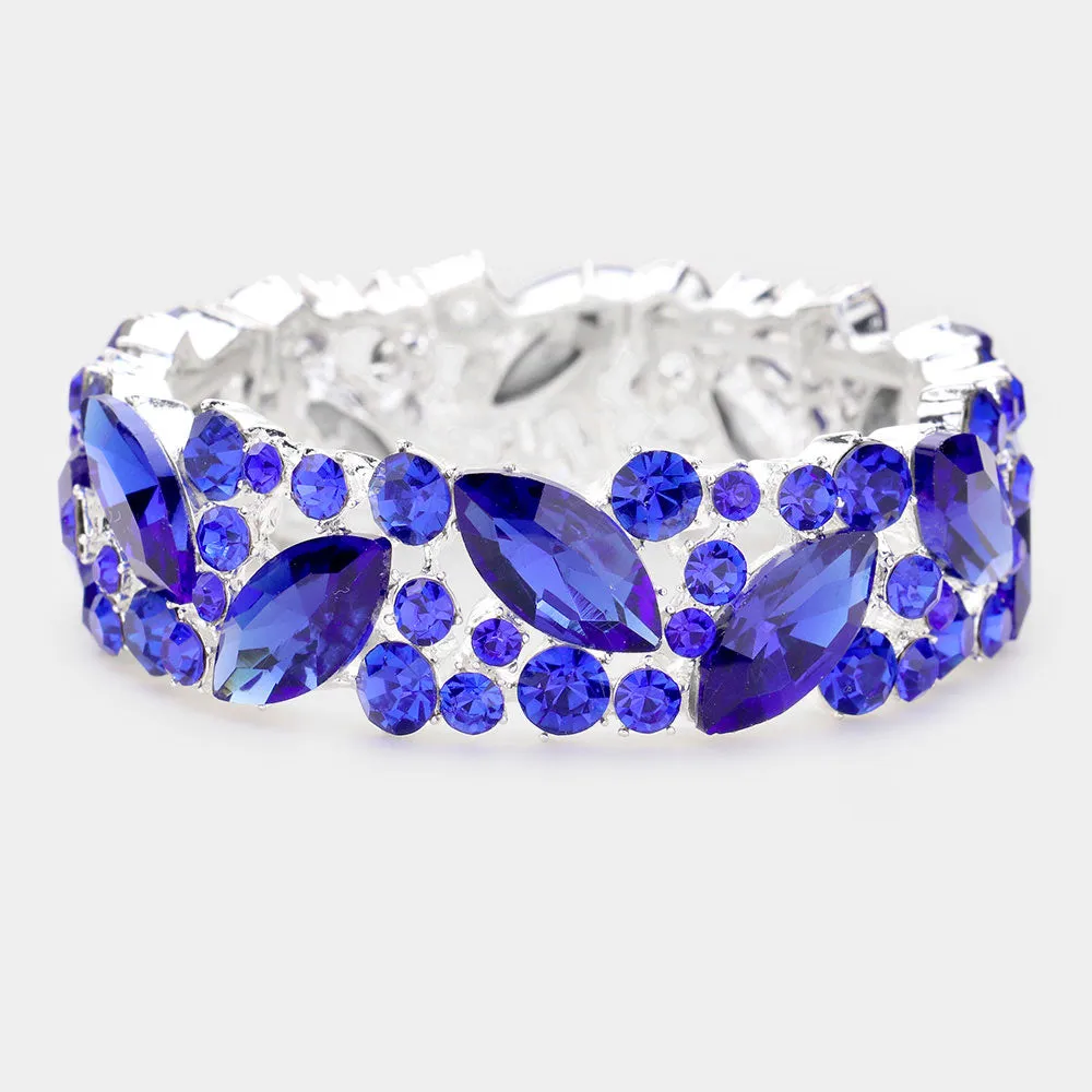 Sapphire Crystal Stretch Bracelet | 453343