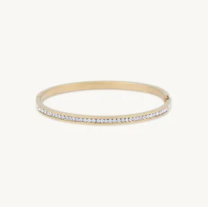 Sapphire Hinged Bangle Bracelet