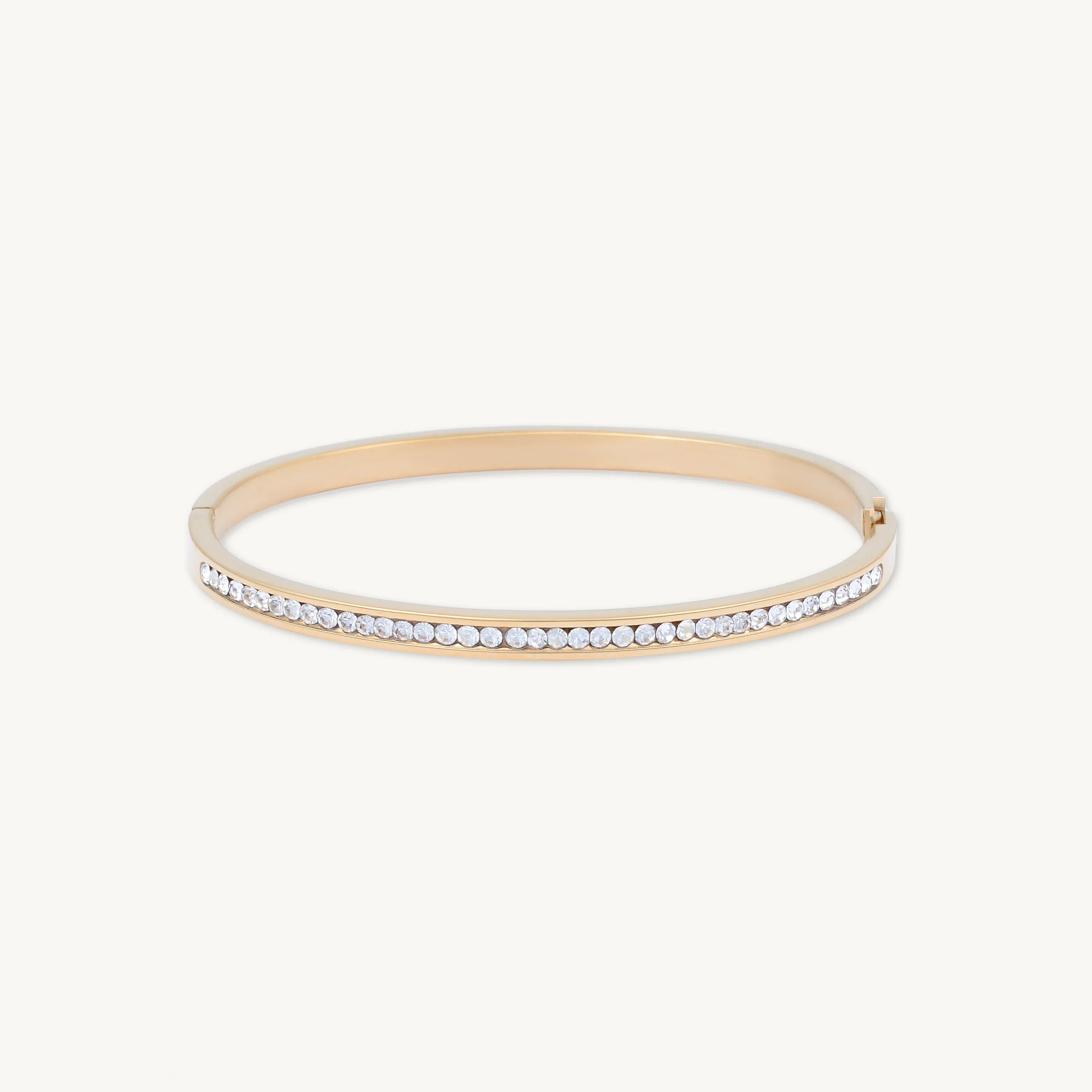 Sapphire Hinged Bangle Bracelet
