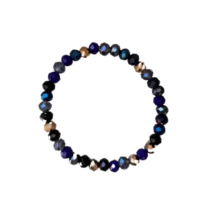 Sapphire Nights Faceted Rondelle 6mm Bracelet