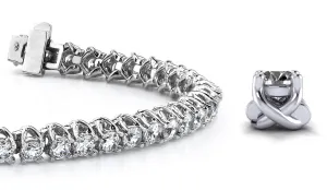 Scoop Link Diamond Strand Lab-Grown Diamond Tennis Bracelet with 6.13 ct.(finished) 3.2mm