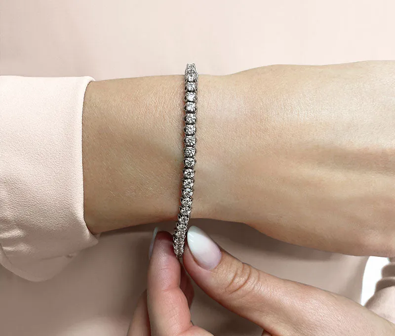 Scoop Link Diamond Strand Lab-Grown Diamond Tennis Bracelet with 6.13 ct.(finished) 3.2mm