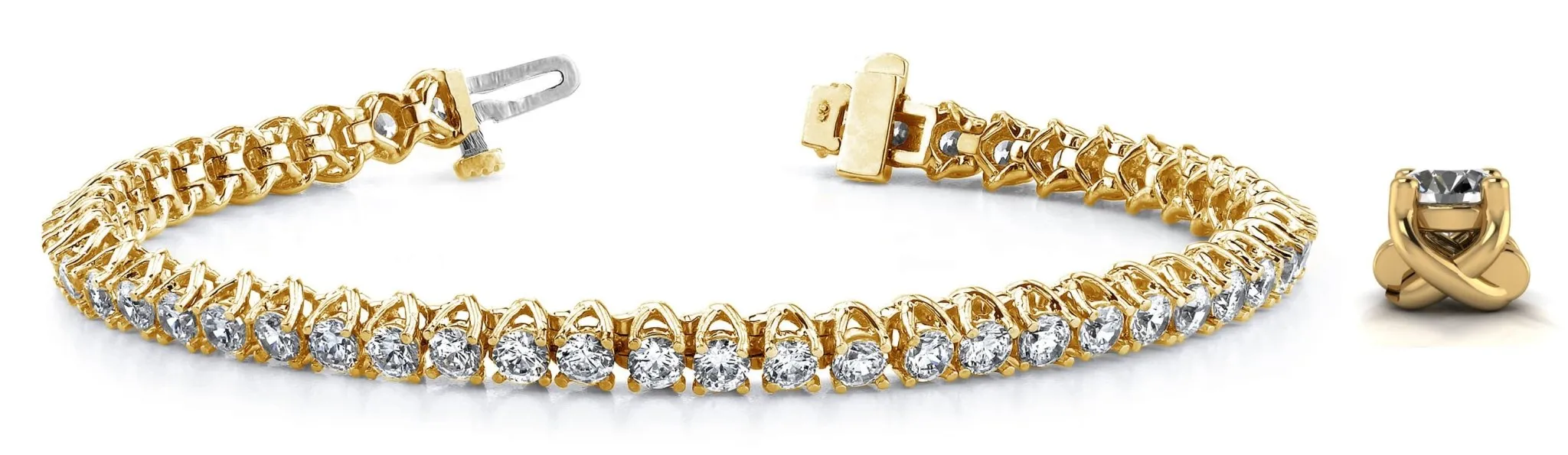 Scoop Link Diamond Strand Lab-Grown Diamond Tennis Bracelet with 6.13 ct.(finished) 3.2mm