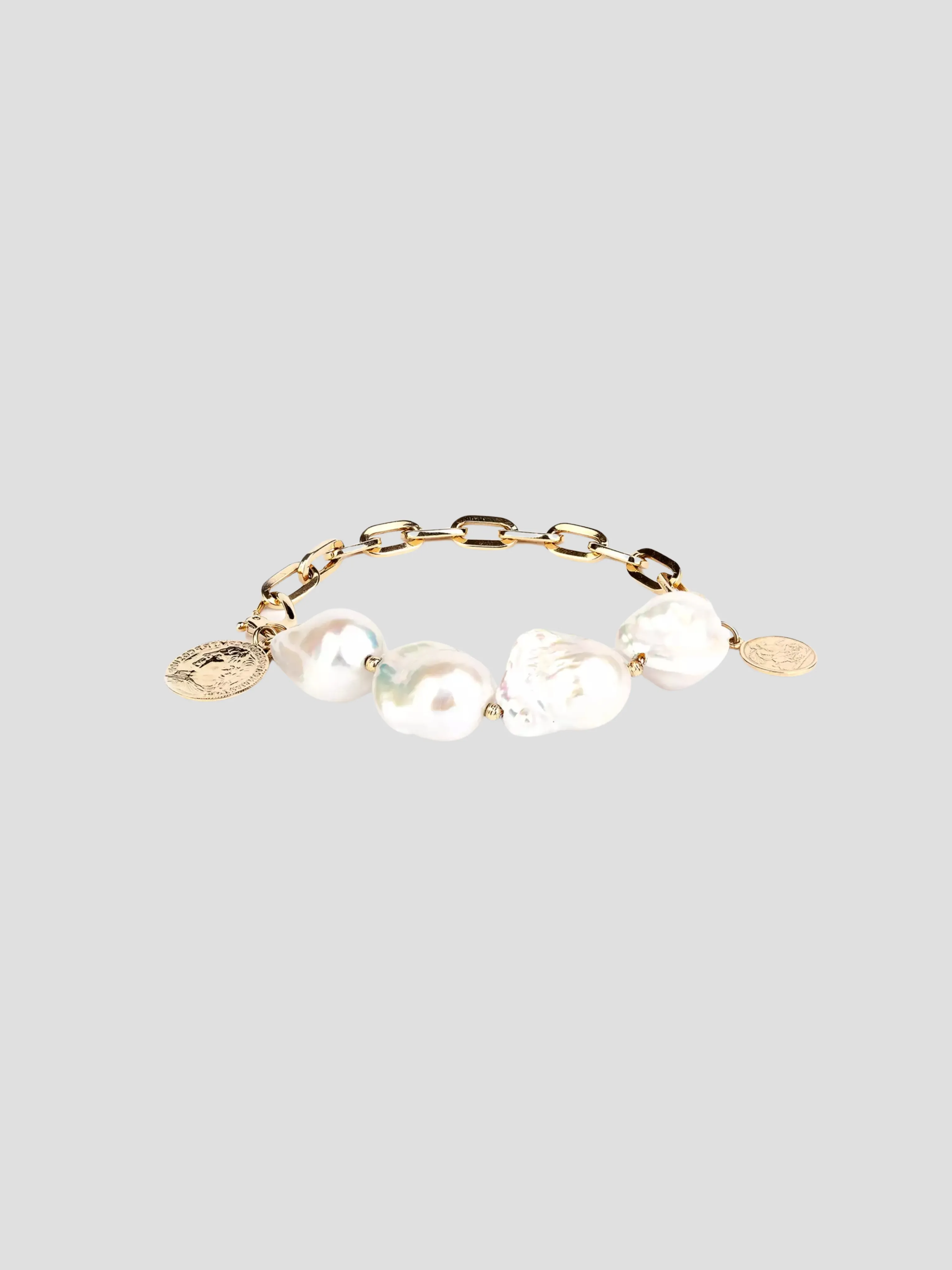 Seafood Pearl Bracelet 14k Gold