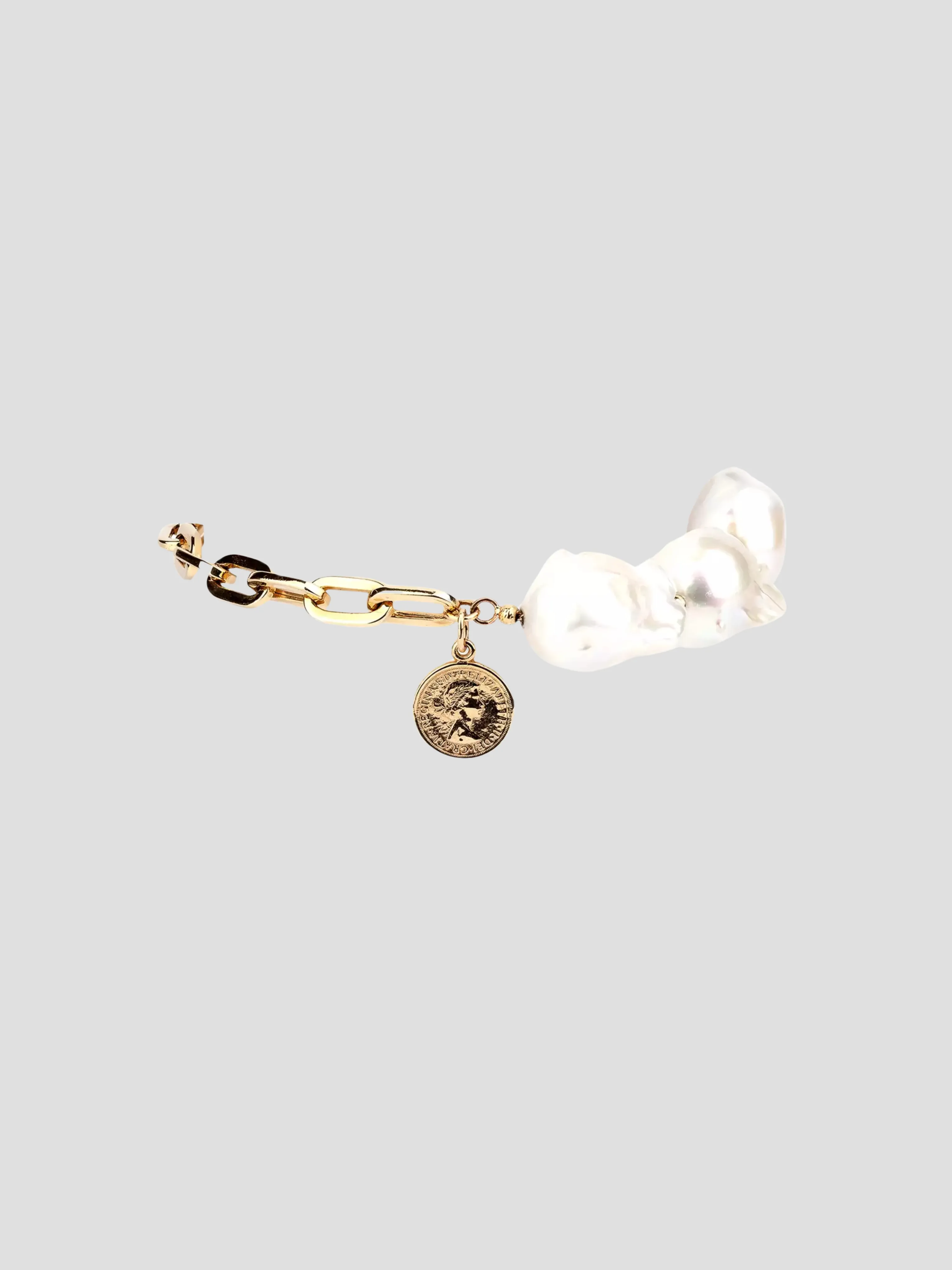 Seafood Pearl Bracelet 14k Gold