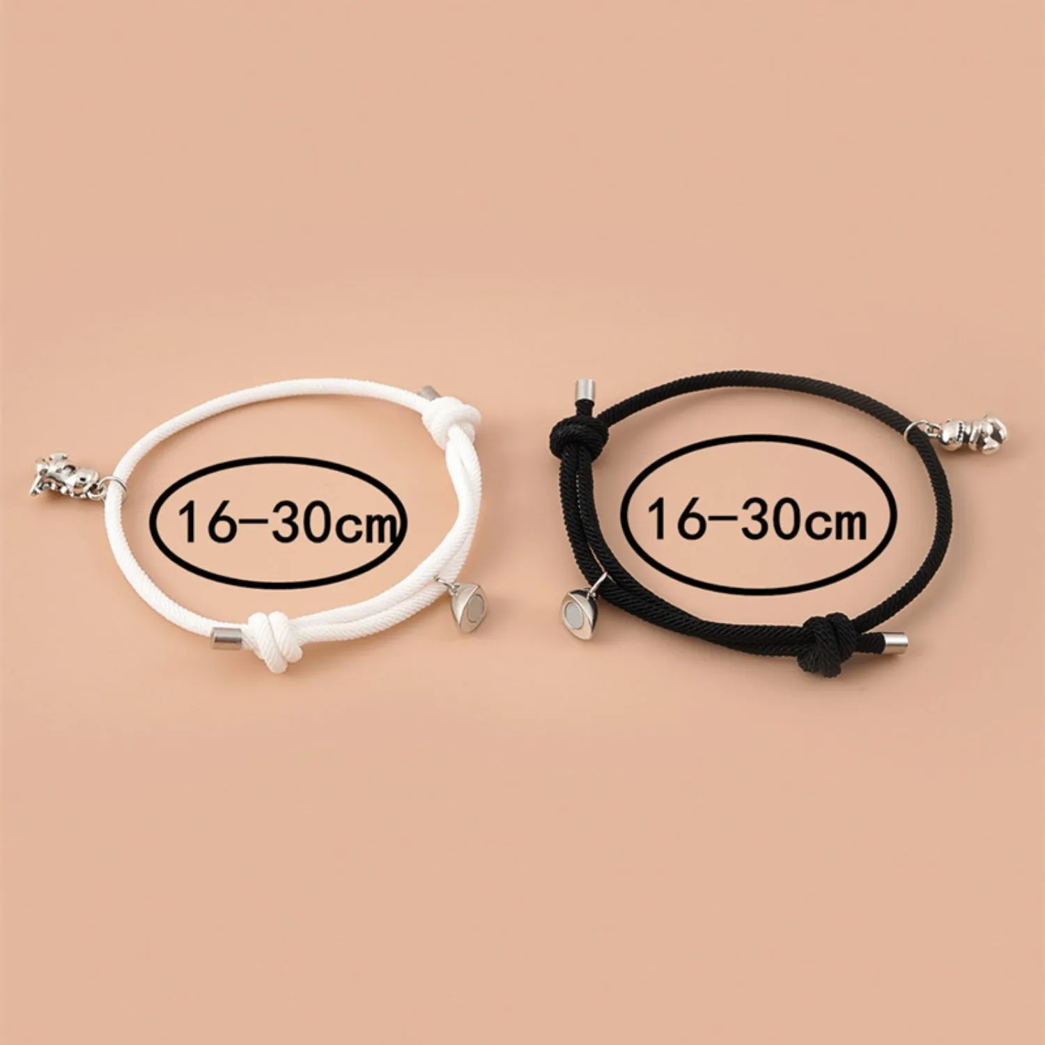 SET of 2 Jurassic Heart Matching Bracelets | Magnetic