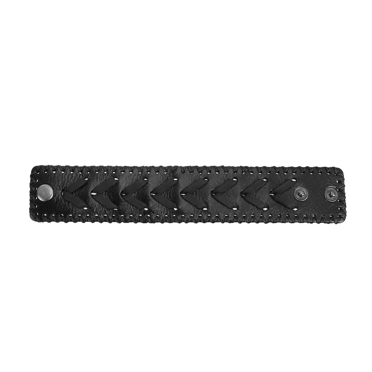 Sexy Sparkles Mens Genuine Real Leather Wrist Bracelet Wide Casual Wristband Cuff Bangle Adjustable